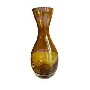 Crate & Barrel Amber Glass Vase